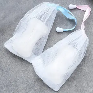 10 PCS Large Foaming Exfoliating Mesh Soap Pouch Double Layer Thicken Foam Net Soap Saver Sack Drawstring Holder Bags Multicolor for Luxurious Bath & Shower Experience