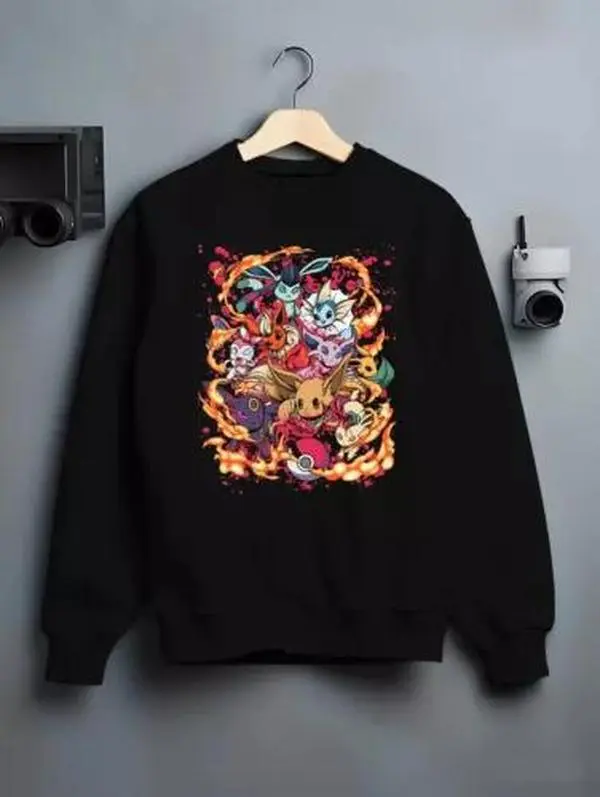 Eevee All Evolutions Flareon Umbreon Anime Inspired Hoodie T Shirt Sweatshirt