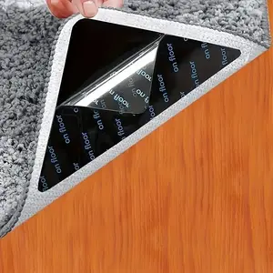 12pcs Big washable anti slip carpet mat suitable for hardwood flooring, washable carpet tape, double-sided adhesive carpet mat, durable PET material very suitable for home decoration carpet fixtures, hardwood flooring and tile anti slip carpet mat