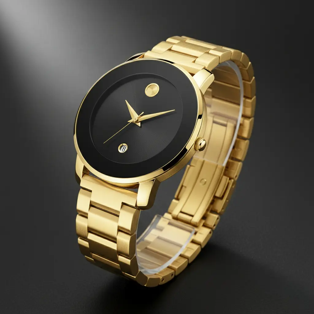 Men's Business Fashion Analog Quartz Gold Watch - 41mm Stainless Steel Strap, Water Resistant, Durable Modern Business Fashion Wristwatch for Daily Wear, Party, Father's Day Birthday Christmas Gift with Box, Business Fashion Watches
