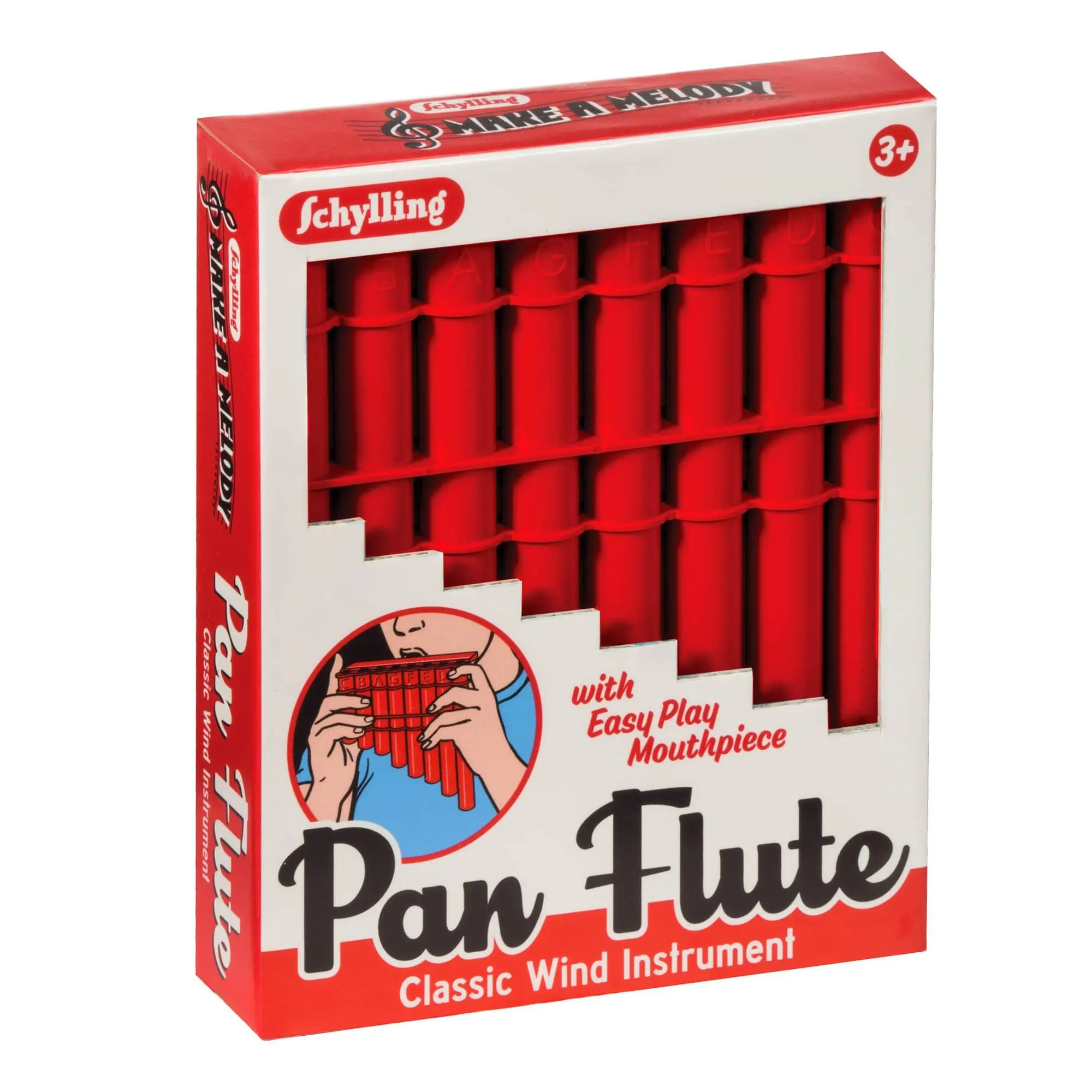 Schylling Kids Pan Flute – Easy Play Wind Instrument with Note-Embossed Pipes, Fun Music Learning Toy, Creative & Educational Gift for Children