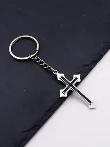 Fashion Cross Design Keychain, Metal Keychain for Car Key, Fashion Bag Charm for Women & Men, Trendy All-match & Exquisite Keychain for Birthday Gift, Gothic Cross Keychain, Stylish Keychain
