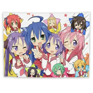 Anime Lucky Star Kawaii Izumi Konata Tapestry Wall Hanging - Smooth Print, Lightweight Japan Saitama Themed Cloth, Whimsical Home Decor for Room Accents
