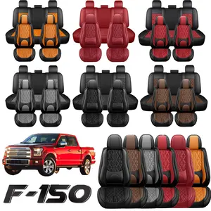 Seat Covers Custom Fit For Ford F-150 2009-2025,Fit For F-250/F-350/F-450 2017-2023 5-Seater Full Set Nappa Leather Truck Seat Covers Car Cushion