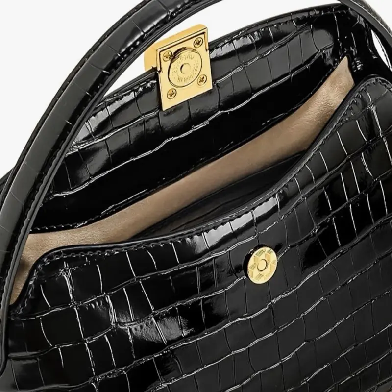 JW PEI Talia Top Handle Bag - Black Croc - TikTok Shop