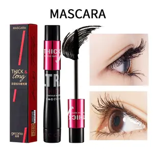 2-Pack Silk Fiber Lash Extender Mascara - Dual-Tube Waterproof, Volumizing & Lengthening, Smudge-Proof All-Day Wear  mascara tubing mascara mascara volume and length Cosmetic Enhance mascara mascara volume and length