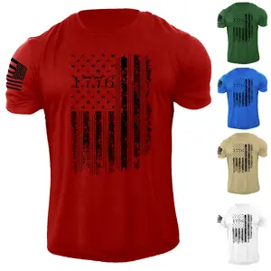 Men's 1776 Declaration Of Independence USA Flag T-Shirt 100% Cotton Tee Crewneck Shortsleeve Crewneck Shortsleeve Casual Classic