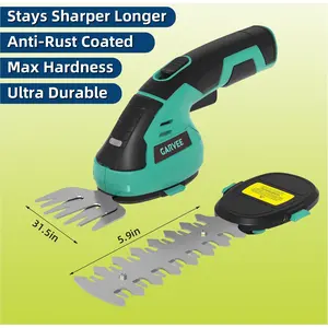 Wireless 2-in-1 Hedge Trimmer – Rechargeable Handheld Grass Shear & Shrub Cutter, Type-C Charging, Lightweight, Portable, Easy to Use