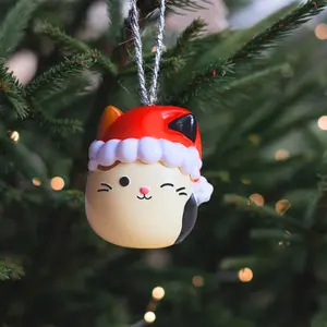 Squishmallows Christmas Decorations Cam the Cat Tree Ornament Kurt Adler Holiday, Cameron Squish Mellows, White Cute Kitty Squishmallow, Christmas and New Year Home Decoration, Stocking Stuffers for Kids: Girls and Boys, Christmas Gift, Xmas Ornaments acr