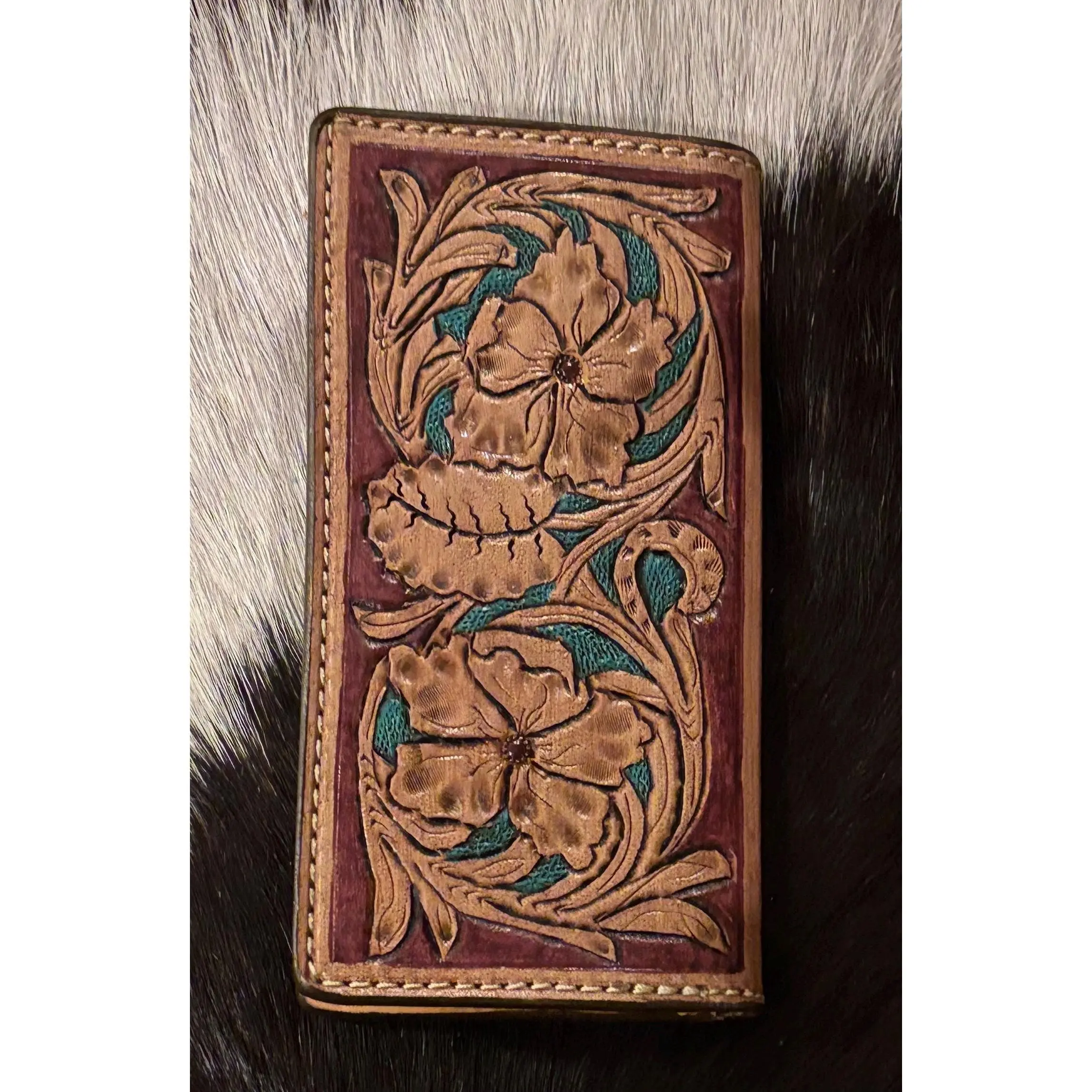 Hand-Crafted Men's Wallet - Genuine Leather Roper style wallet. Authentic Hand Made Leather.