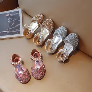 Youngsters's Fashion Casual Sequined Flat Shoes Princess Shoes
