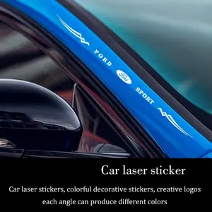 Ford Car Laser Sticker Sport Side Skirt Decoration, Waterproof Sunproof No Fading, Removable No Residue, Enhances Vehicle Recognition