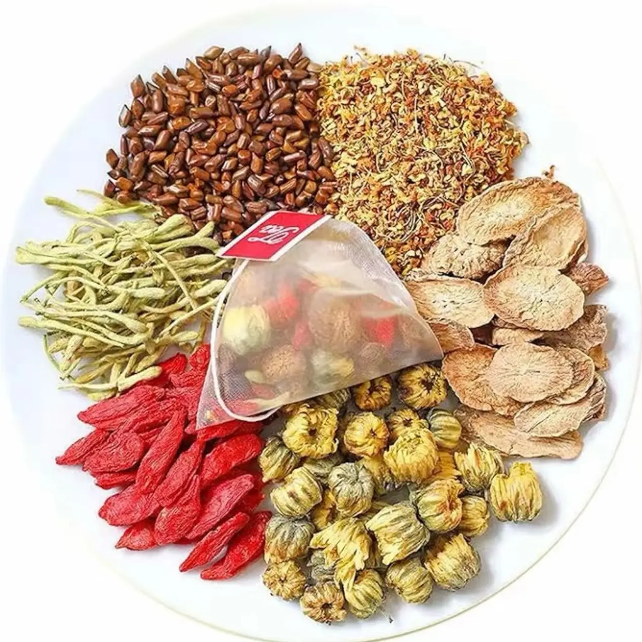 Kidney Tea Formula with Chrysanthemum Cassia Seeds Tea Bags liver Tea , honeysuckle, Chinese wolf-berry , Sweet-scented osmanthus, Burdock Root Combination of floral tea natural herbal natural blend te renal