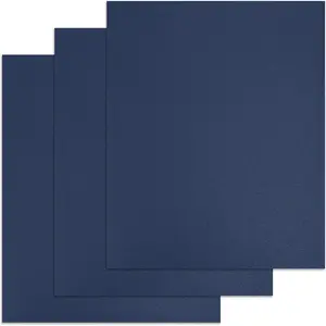 25 Pack 12 Mil Sand-Textured Polycover - Plastic Binding Cover for Business Reports and Proposals, Lightly Sanded Finish, Square Corners, Un-Punched, Navy Color Office Supplies