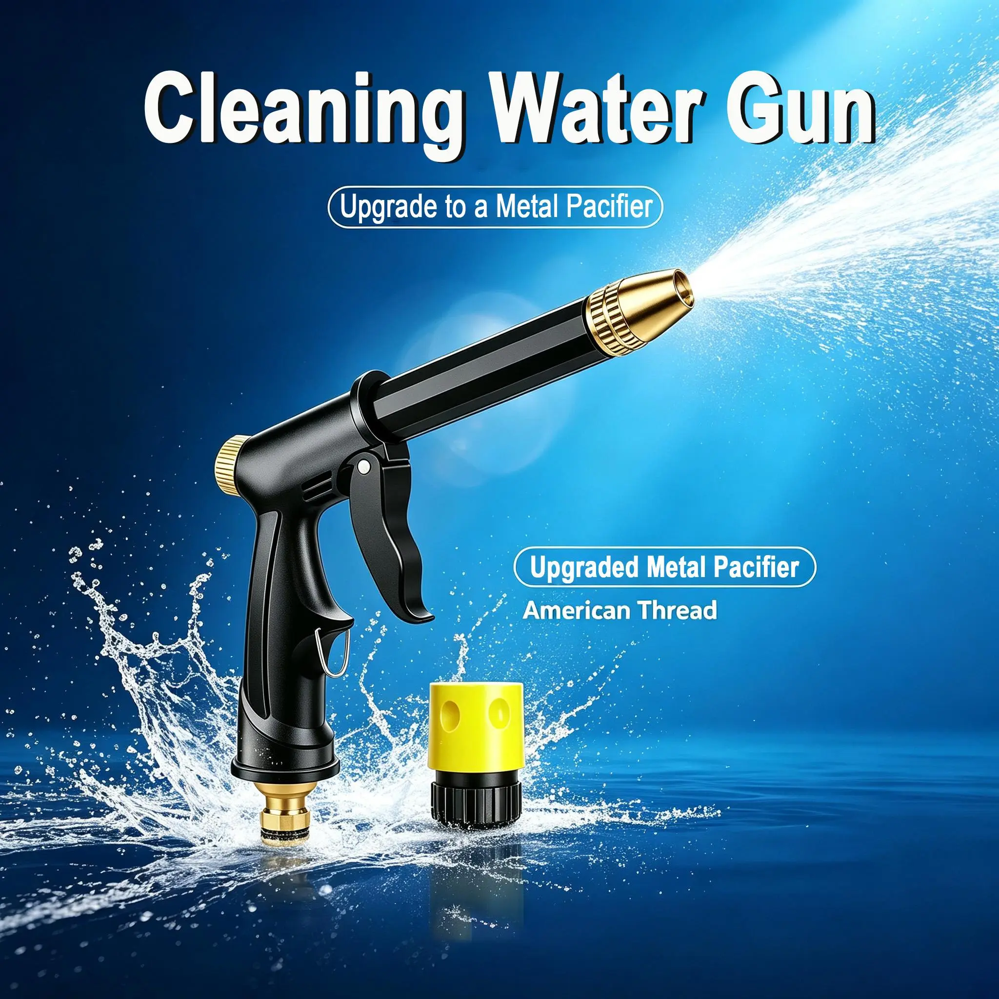 Portable Garden Water Gun With 3 Adjustable Spray Modes Perfect For Auto Washing Household Cleaning Garden Irrigation,Car Washing & Maintenance Tool, Pet Cleaning Tool & Dealsforyoudays Watering Tool Watering Attachment