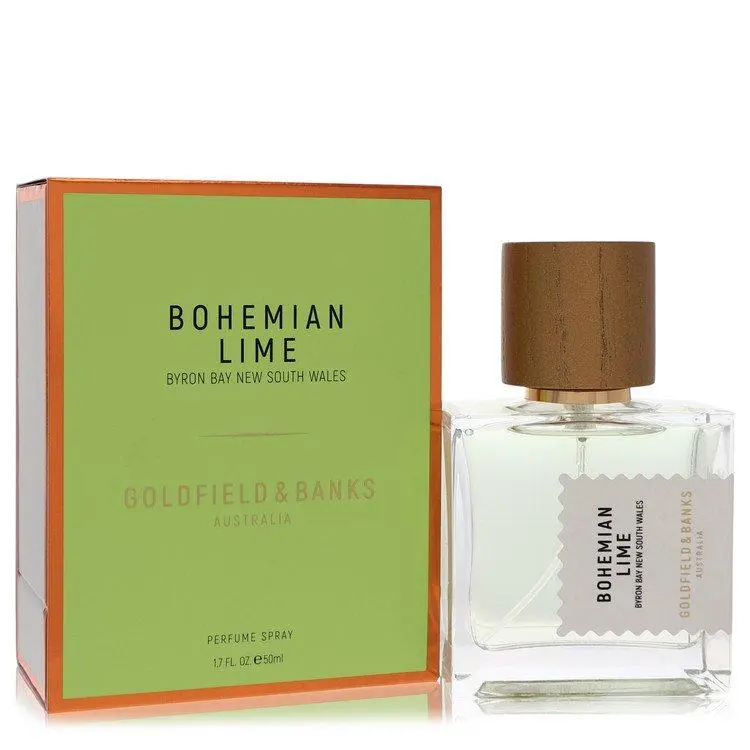 Bohemian Lime Perfume Spray, a Unique Australian Gold Fragrance with Fresh Lemon and Zesty Citrus Notes, Unisex Travel Size - 1.7oz Bottle, Goldfield & Banks