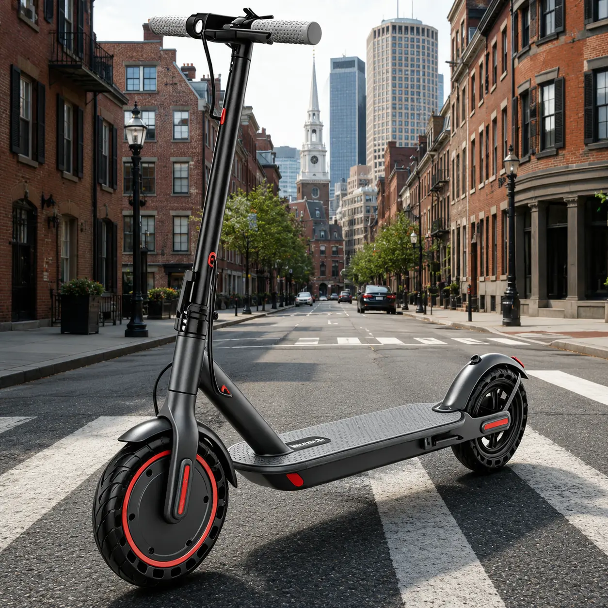 Electric Scooter 350W Motor,19 MPH Max Speed,12 Miles Range,8.5'' Foldable Scooter for Adults with APP,Foldable Commuter Scooter