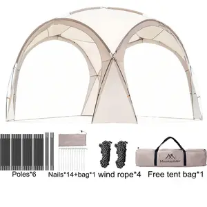 【Waterproof  Beach Tent】 12 Person Tent UPF50+ 210D Oxford Fabric Pop Up Beach Tent Sun Shelter Rainproof Outdoor Camping Essentials Camping Canopy Pop Tent Tribeman Tent for Family Reunion Backyard Party Friends Gathering