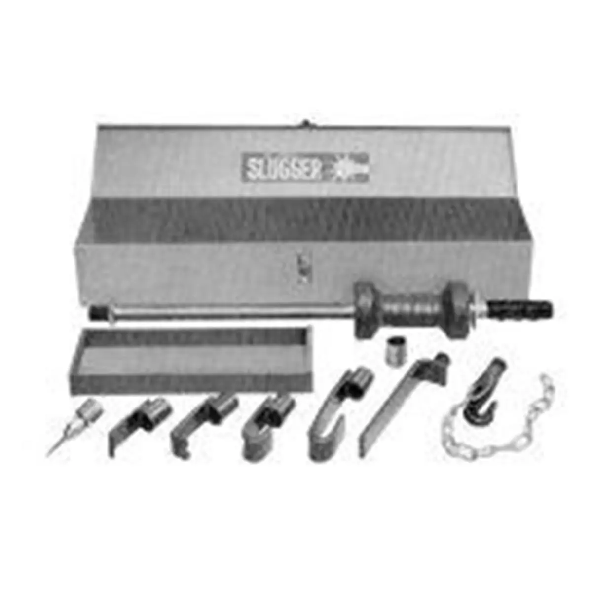 Slugger Heavy Duty Slide Hammer with 10 lb. Slide Weight, Included Tool Box - Quick Assembly, Easily Stored on Permanent Board, Ideal for Car Headlight, Hood Repairs