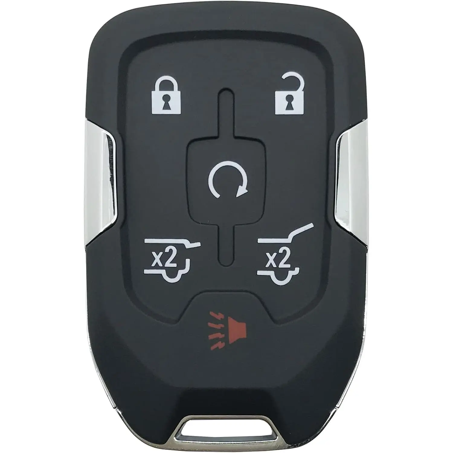 WOAOW Replacement Key Fob Cover Case fit for Chevy Suburban Tahoe 2015 2016 2017 2018 2019 2020 GMC Yukon Keyless Entry Smart Remote Key Fob Shell (Black)