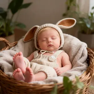 Newborn Photography Baby Animal Theme Rabbit Costume, Infant Photo Shoot Set, Cute Baby Clothes for Photoshoots, Adorable Newborn Clothing, Costume Use