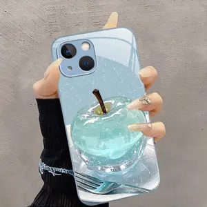 Dreamy Crystal Apple iPhone Case Sparkling Aesthetic Protective Cover, Compatible with iPhone【iPhone 14】666