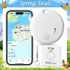DELUMU Smart Tracker (iOS Only) Tag Locator,Bluetooth Tracking Device, Keys Finder and Item Locator with Alerts,Lightweight Tracker Device Works with Apple Find My,Anti-lost Device,Air Tracker Item Finders,Track Your Keys,Wallet,Kids,Pets,Luggage and Bags