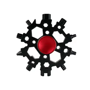 Snowflake Multitool, 23-in-1, Fidget Spinner Combo, Portable Carbon Steel, 2.6 Inch Diameter, Camping Essential, Hiking Gear, Bike Repair Tool, Daily Repairs, EDC Gadget