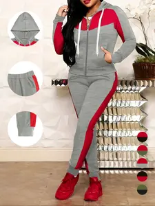 Women's Two-Piece Casual Jogging Set, Sweatsuit Set Outfit with Pockets, Comfortable Sports for Running & Training, Stylish Activewear for Women, Sports Clothing Set, Athleisure Sweatsuit, Athleisure Tracksuit Sets, Athleisure Outfits
