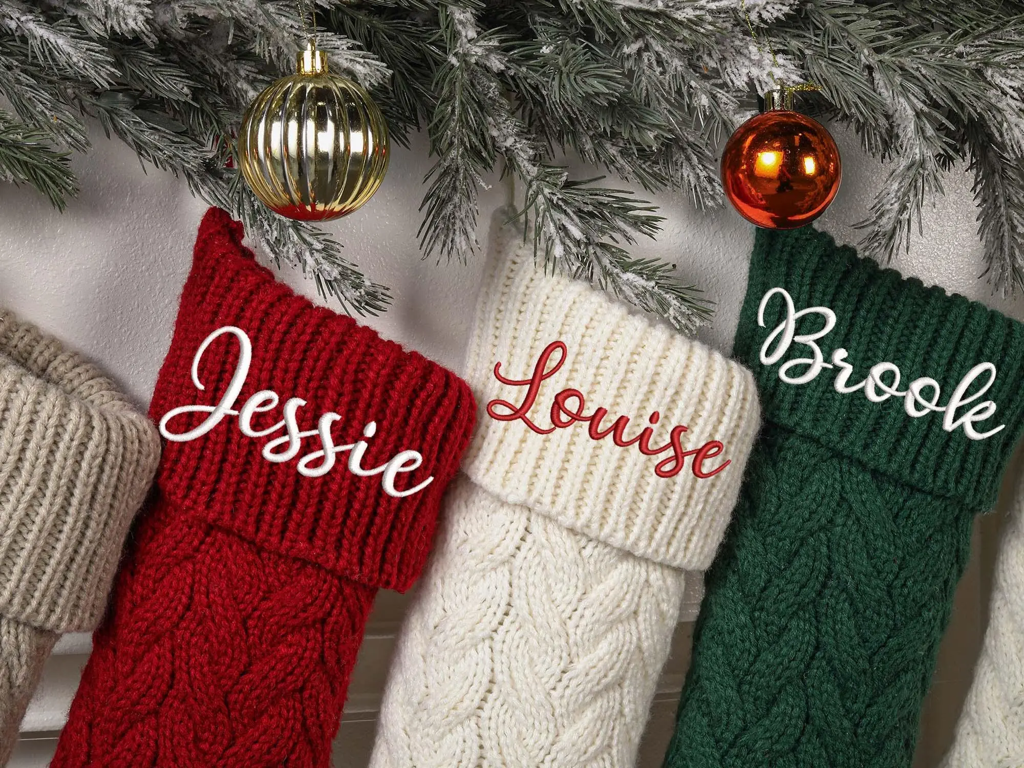 2024 Embroidered Christmas Stockings Personalized Christmas Stockings Knitted Stockings With Name Holiday Stockings Holiday Decor Gift