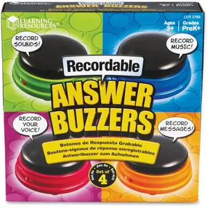 212 MAIN Wireless Recordable Answer Buzzers - Early Learning Tool with Voice Recorder, Recorder Player, and Audios for Young Children