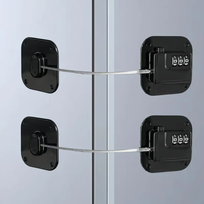 Refrigerator Lock,  Combination & Fridge Lock, Easy-Install Lock for Cabinets, Closets, Drawers, Windows & More