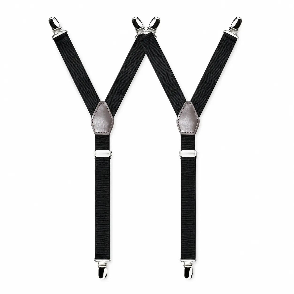 2pc Men's Adjustable Shirt Stays – Elastic Shirt Garters with Strong Non-Slip Clips