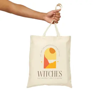 Witchy Tote Bag - Granddaughters Witch Tote, Eco-Friendly Halloween Bag, Gift for Witches, Everyday Use, Cotton Canvas Bag