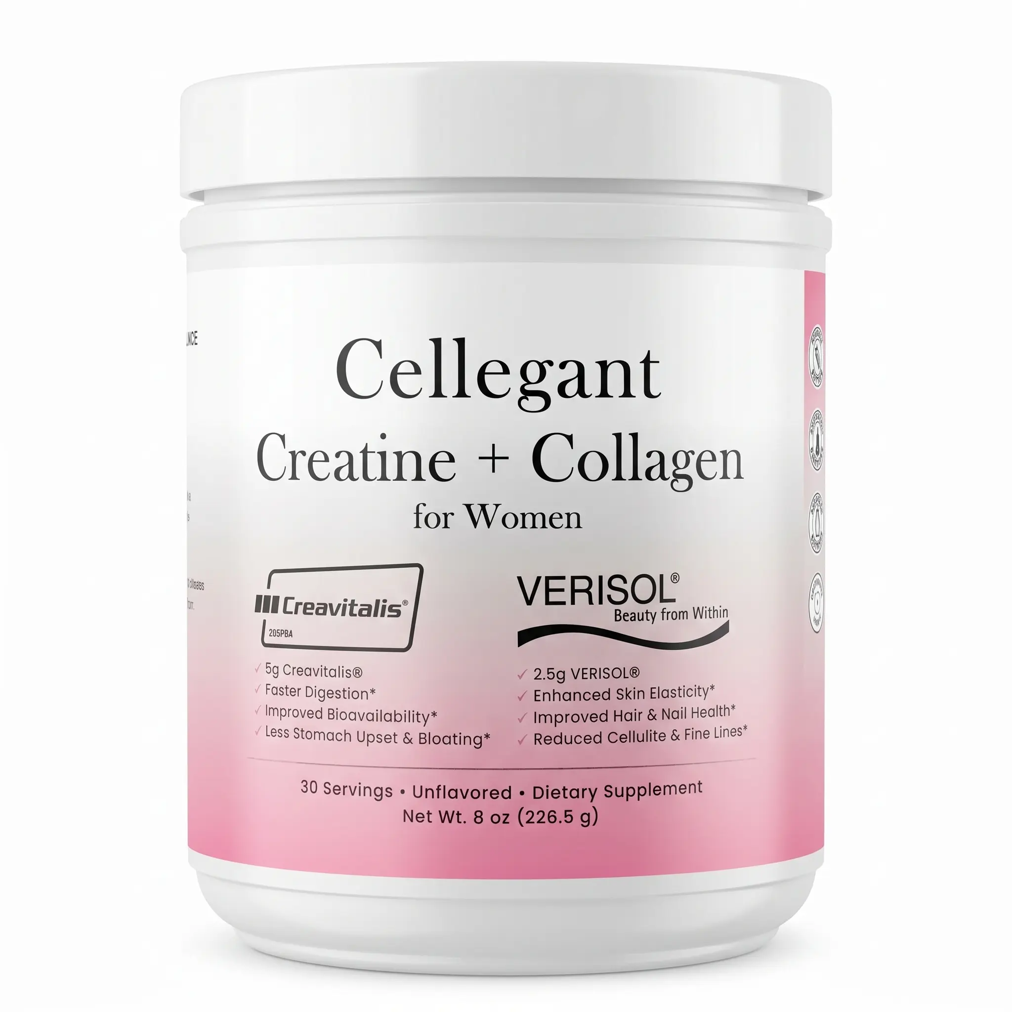 Cellegant Creatine and Collagen for Women | Creavitalis + Verisol