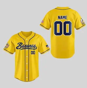 Personalized Bananas Team Baseball Jersey, Funny Bananas Jersey, Let's Go Bananas Jersey, Custom Team Name Number