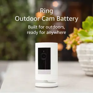 Outdoor Cam (Stick Up Cam)| Weather-Resistant Outdoor Camera, Live View, Color Night Vision, Two-Way Talk, Motion alerts, Works with Alexa| White