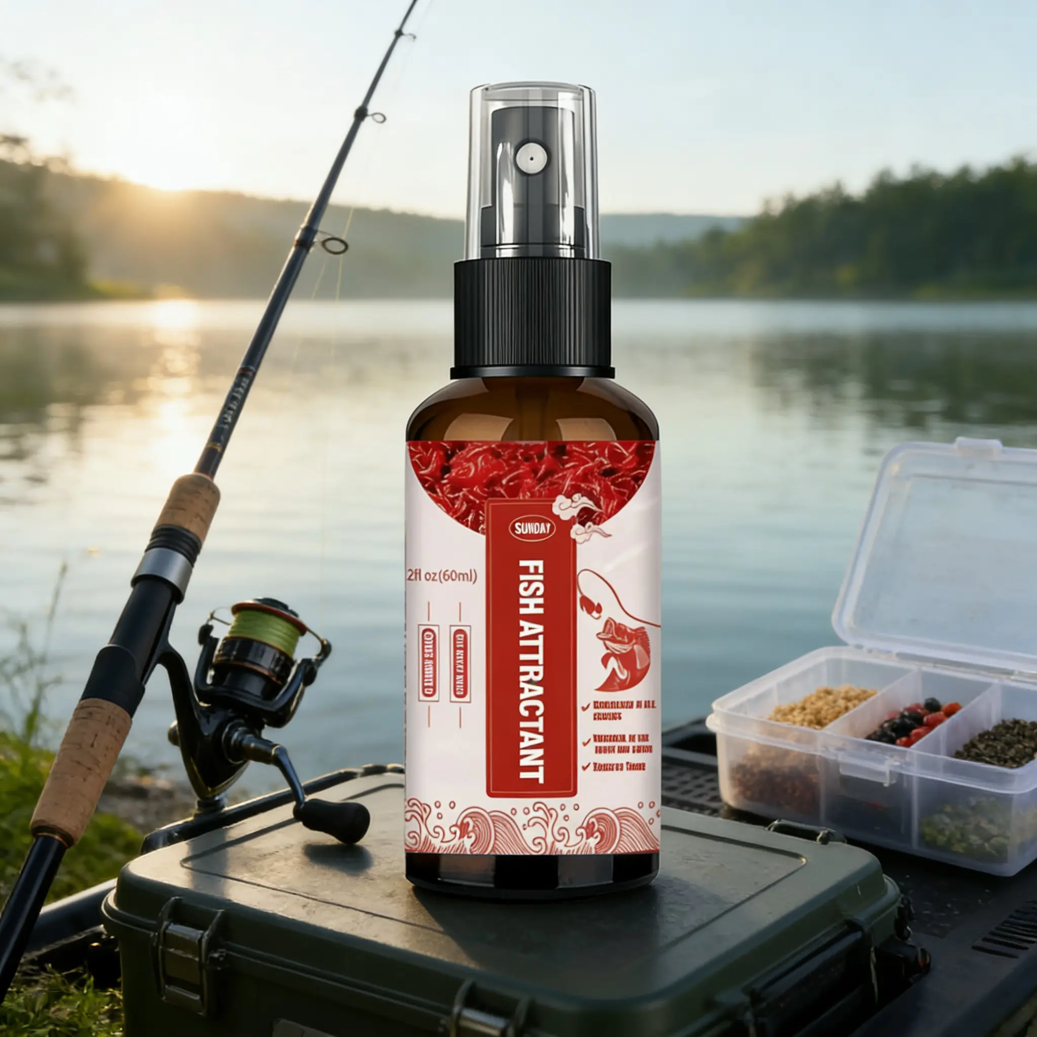 Quick Strike Fish Attractant Spray, Concentrated Fish Attractant, Fishing Supplies, High Concentration Bait Additive for Bass Trout Carp, Enhance Catch Rate, Ideal for Anglers