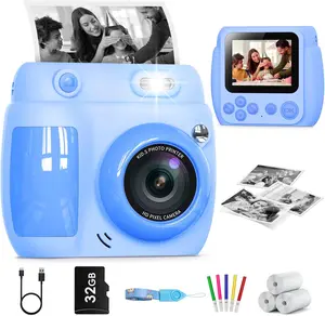 [Summervibes]Gofunly Kids Camera Instant Print 48MP 1080P HD Video Toys Camera for Kids 3-12 with 3 Rolls Print Paper & 32GB Card Birthday Gifts for Girls Boys outdoorfun