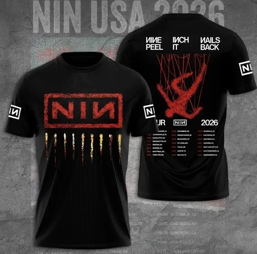 Nine Inch Nails Shirt - Peel It Back Tour 2026 Tee, Industrial Chaos Energy, TikTok Viral Fit