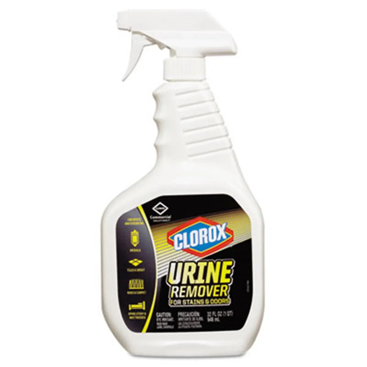 Clorox CLO Urine Cleaner Spray - 32Oz Household Stain Remover with Hydrogen Peroxide & Odor Eliminator Technology for Mattress, Grout, Deodorizer