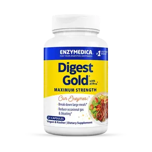 Digest Gold™ | Maximum-strength enzymes quickly break down large meals, converting food into fuel* | Reduces occasional gas, bloating and indigestion* | America’s #1 best-selling digestive enzyme formula+