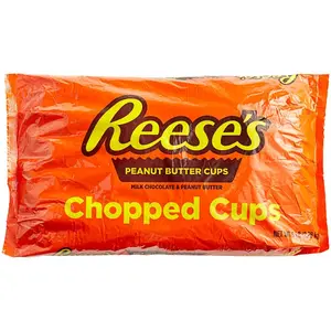 Reese's Chopped Peanut Butter Cups for Toppings & Decor 5 lb Authentic Flavor Versatile Dessert Topping Bulk Bag Ready to Use