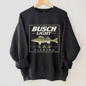 Busch Light Fishing Apparel T-Shirt Sweatshirt Hoodie Walleye Shirt Unisex Streetwear casual Vibrant colors Edgy Vibrant Classic streetwear
