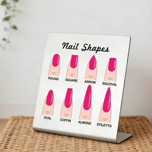 Nail Shapes Chart, 8 Popular Manicure Shapes Guide, Round Square Almond Stiletto Designs, Nail Salons DIY Enthusiasts