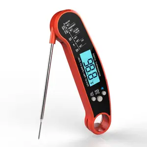FAVIZITO FAVIZITO Digital Meat Thermometer, Instant Read Food Thermometer, Probe Thermometer, LCD Thermometer with Backlight & Display for Kitchen, BBQ, Cooking, Grilling, Air Fryer, Utensils, Modern, Measuring