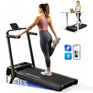 YPOO Quiet Foldable Walking Treadmill with Incline – SpringStatements exercise treadmills Compact Running Pad for Apartment & Office,gym stuff Easy to Store Under Desk, Remote Control, Space-Saving ,Home Fitness Equipment