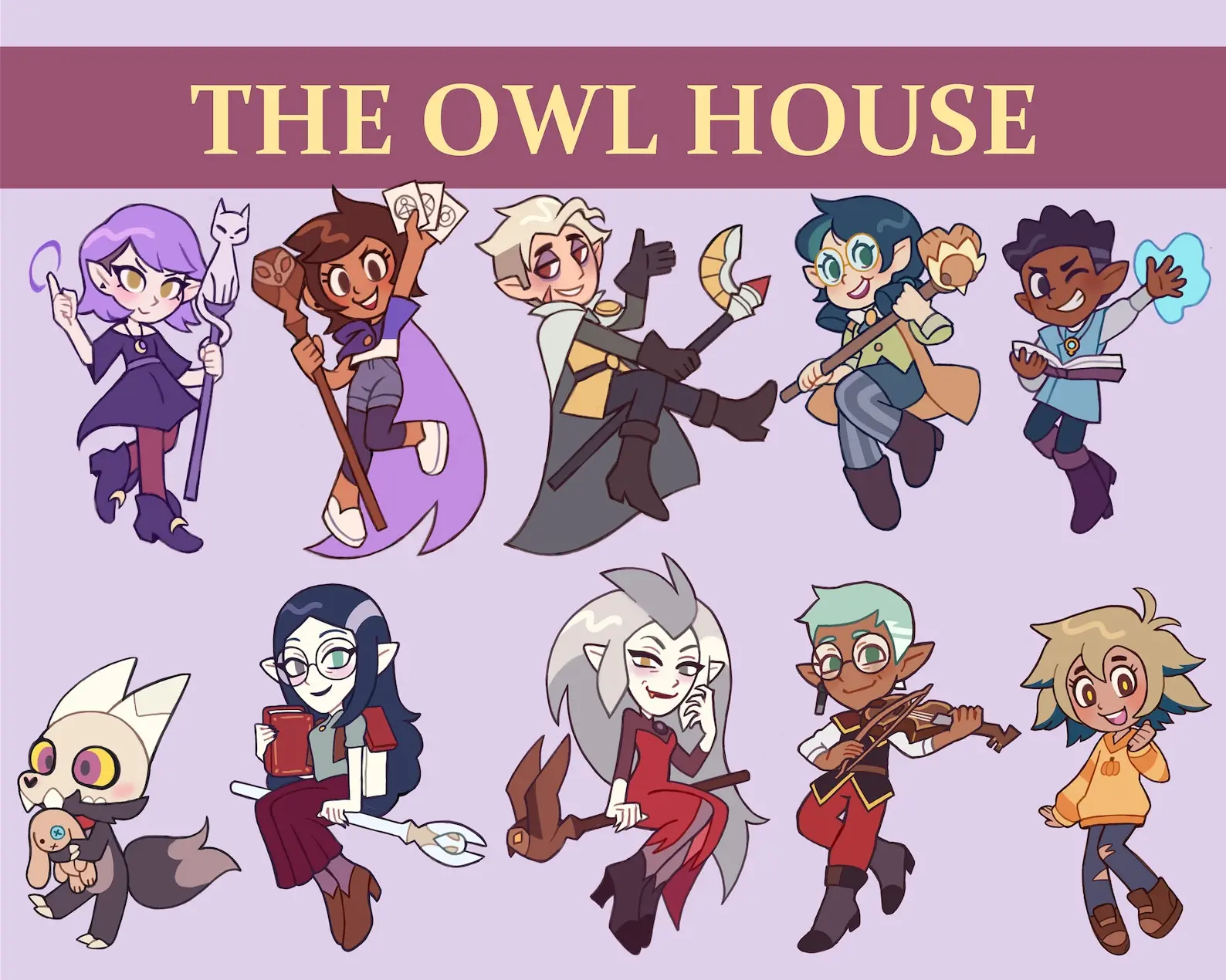 The Owl House (Luz, Amity, Hunter, Willow, Gus) Acrylic Keychain, Great For Daily Use Or As Thoughtful Little Gifts For Your Friends And Yourself, Halloween gifts