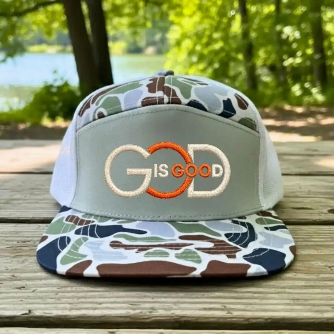 God Is Good Embroidered Trucker Hat, Christian Faith Snapback Cap, Inspirational Religious Mesh Hat, Vintage Style Baseball Hat Gift for Men Women