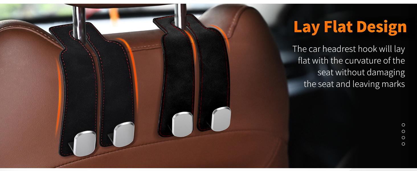 Car Seat Headrest Hooks for Purses and Bags, 2026 New Car Purse Hook Seat Back Hanger Storage Organizer, Leather Purse Hook for Car